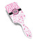 Zebra & Floral Hair Brush - Angle View