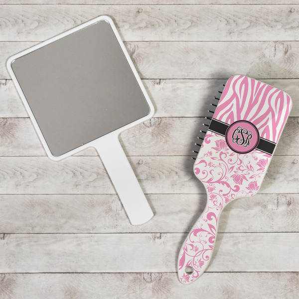 Zebra & Floral Hair Brush - In Context