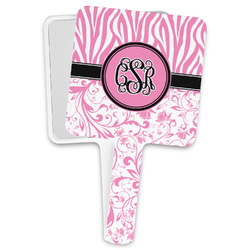 Zebra & Floral Hand Mirror (Personalized)