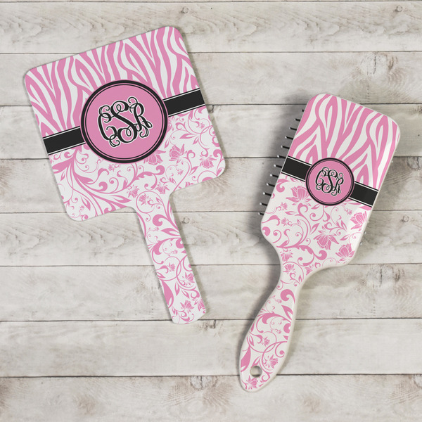 Zebra & Floral Hand Mirrors - In Context