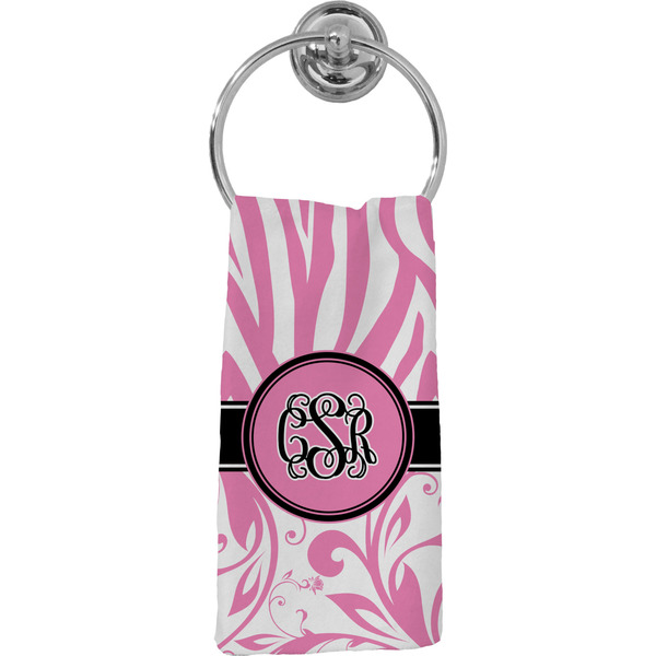Custom Zebra & Floral Hand Towel - Full Print (Personalized)