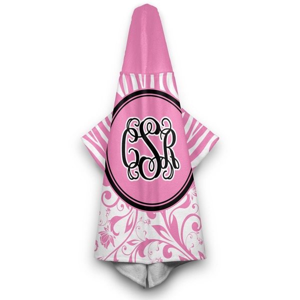 Zebra & Floral Hooded Towel - Hanging