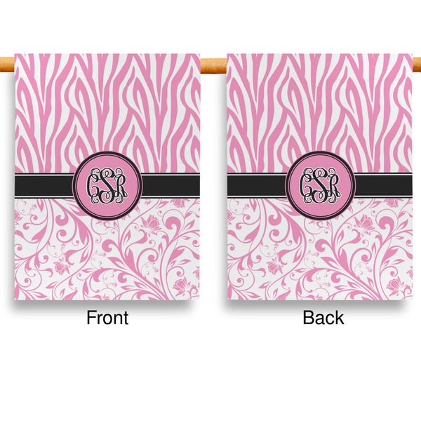 Zebra & Floral House Flags - Double Sided - APPROVAL