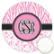 Zebra & Floral Printed Cookie Topper - 3.25" (Personalized)