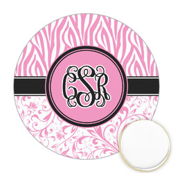 Zebra & Floral Printed Cookie Topper - 2.5" (Personalized)