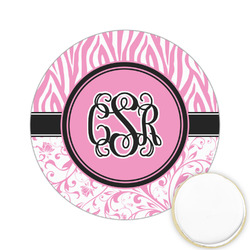Zebra & Floral Printed Cookie Topper - 2.15" (Personalized)