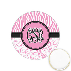 Zebra & Floral Printed Cookie Topper - 1.25" (Personalized)