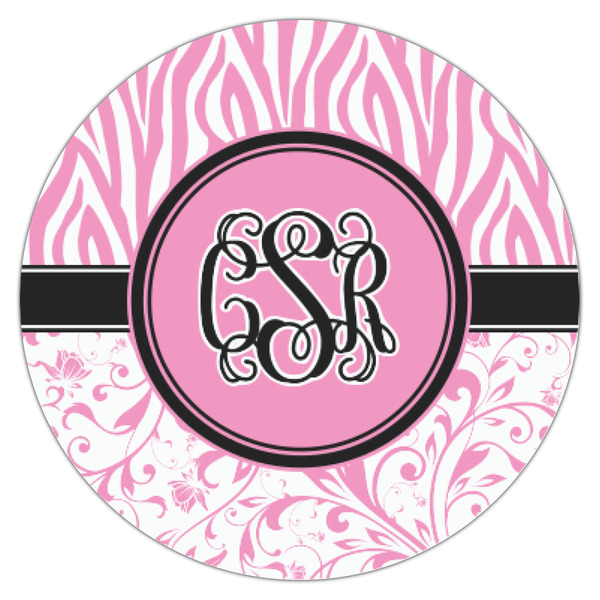 Zebra & Floral Icing Circle - XSmall - Single