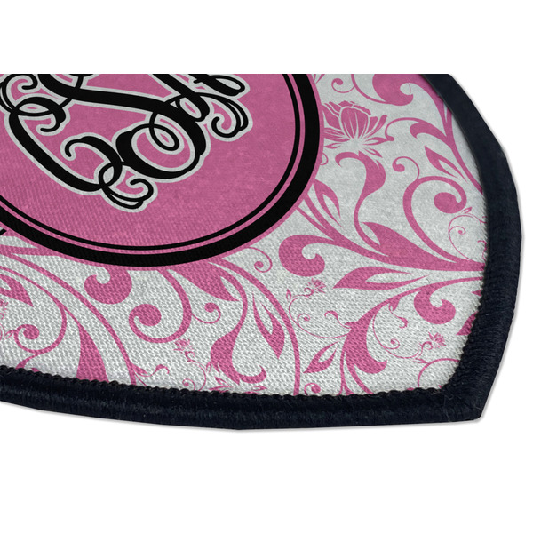 Zebra & Floral Iron on Shield 3 Detail