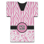 Zebra & Floral Jersey Bottle Cooler (Personalized)