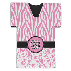 Zebra & Floral Jersey Bottle Cooler (Personalized)
