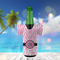 Zebra & Floral Jersey Bottle Cooler - LIFESTYLE