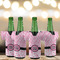 Zebra & Floral Jersey Bottle Cooler - Set of 4 - LIFESTYLE