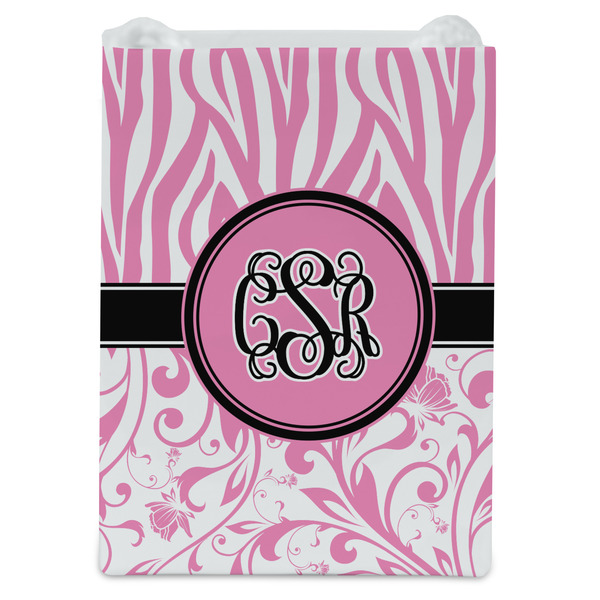 Zebra & Floral Jewelry Gift Bag - Gloss - Front