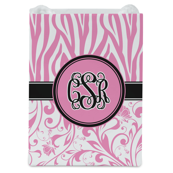 Zebra & Floral Jewelry Gift Bag - Matte - Front