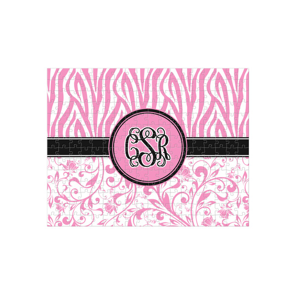 Custom Zebra & Floral 252 pc Jigsaw Puzzle (Personalized)