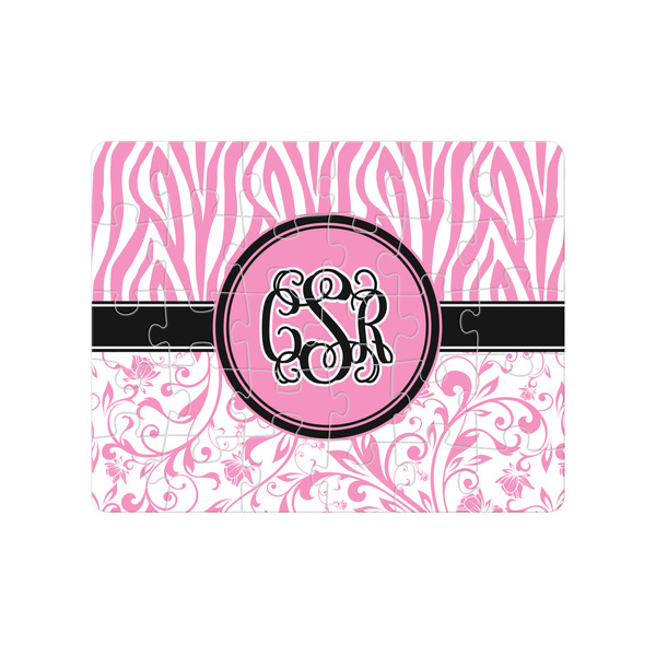 Custom Zebra & Floral Jigsaw Puzzles (Personalized)