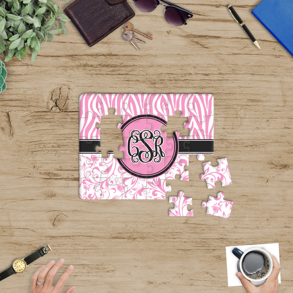 Zebra & Floral Jigsaw Puzzle 30 Piece - In Context