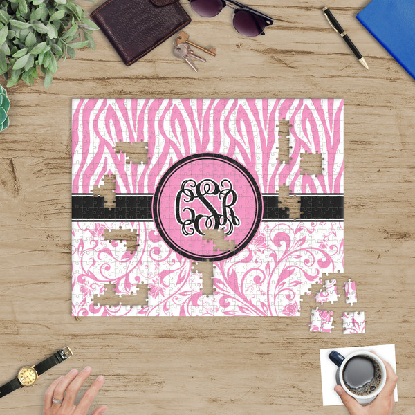 Zebra & Floral Jigsaw Puzzle 500 Piece - In Context