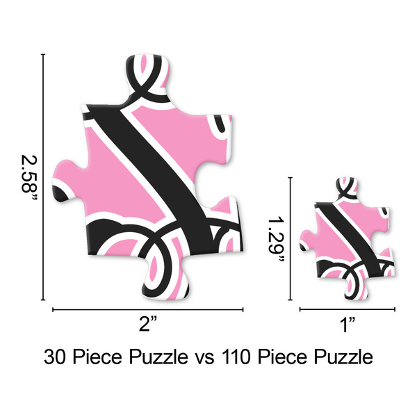 Zebra & Floral Jigsaw Puzzle - Piece Comparison