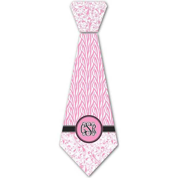 Custom Zebra & Floral Iron On Tie - 4 Sizes w/ Monogram