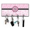 Zebra & Floral Key Hanger w/ 4 Hooks & Keys