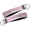 Zebra & Floral Key-chain - Metal and Nylon - Front and Back