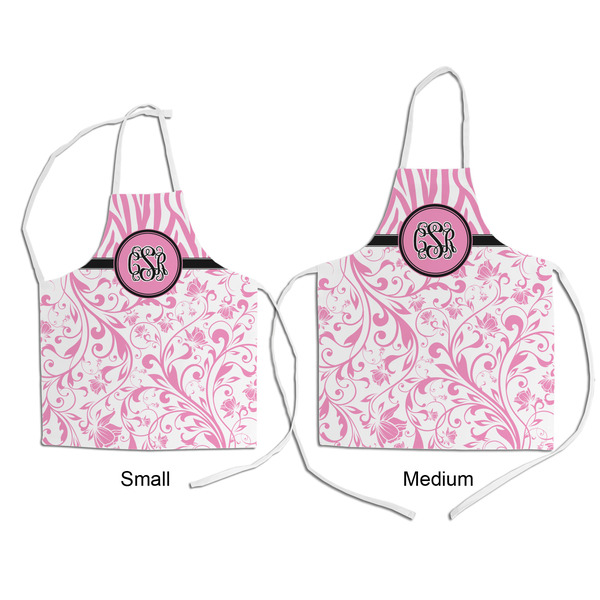 Zebra & Floral Kid's Aprons - Comparison