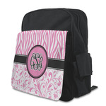 Zebra & Floral Preschool Backpack (Personalized)