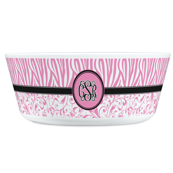 Zebra & Floral Kids Bowls - FRONT