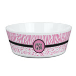 Zebra & Floral Kid's Bowl (Personalized)