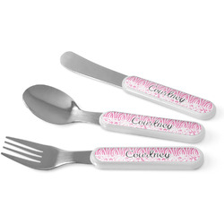 Zebra & Floral Kid's Flatware (Personalized)