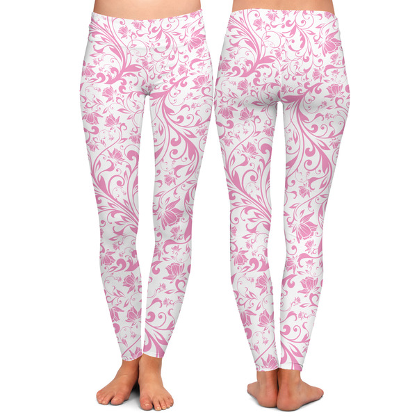 Zebra & Floral Ladies Leggings - Front and Back
