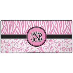 Zebra & Floral 3XL Gaming Mouse Pad - 35" x 16" (Personalized)