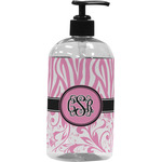 Zebra & Floral Plastic Soap / Lotion Dispenser (Personalized)