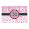 Zebra & Floral Large Rectangle Car Magnet (Personalized)