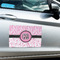 Zebra & Floral Large Rectangle Car Magnets- In Context
