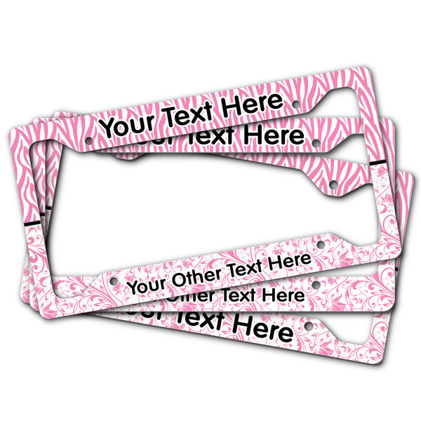 Zebra & Floral License Plate Frames - (PARENT MAIN)