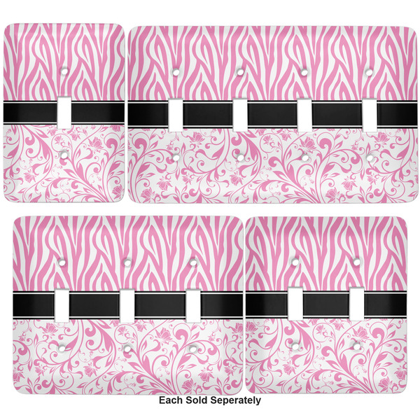 Zebra & Floral Light Switch Covers all sizes