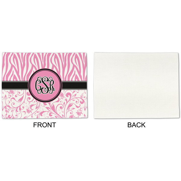 Zebra & Floral Linen Placemat - APPROVAL Single (single sided)