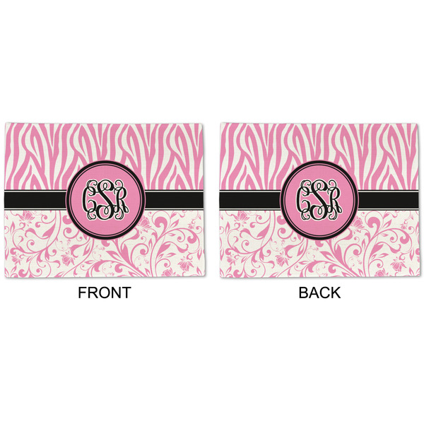 Zebra & Floral Linen Placemat - APPROVAL (double sided)