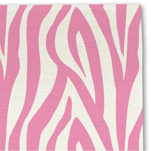 Zebra & Floral Linen Placemat - DETAIL