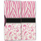 Zebra & Floral Linen Placemat - Folded Half (double sided)