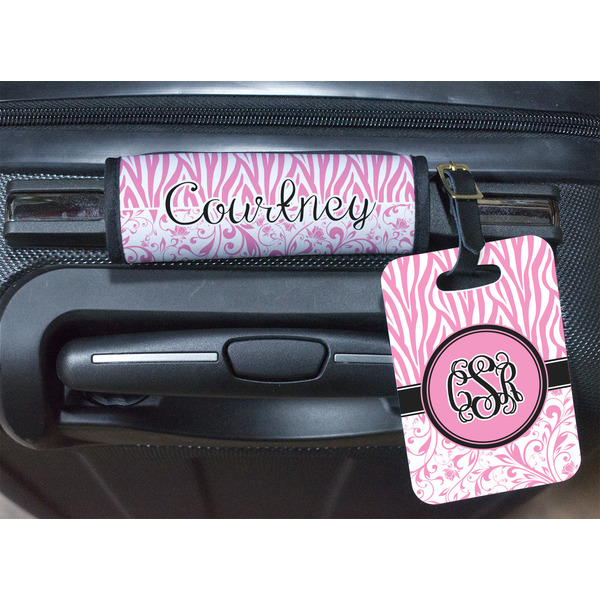 Zebra & Floral Luggage Wrap & Tag
