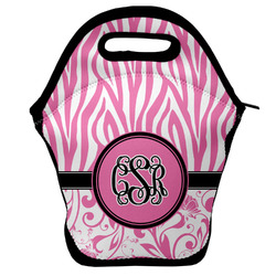 Zebra & Floral Lunch Bag w/ Monogram