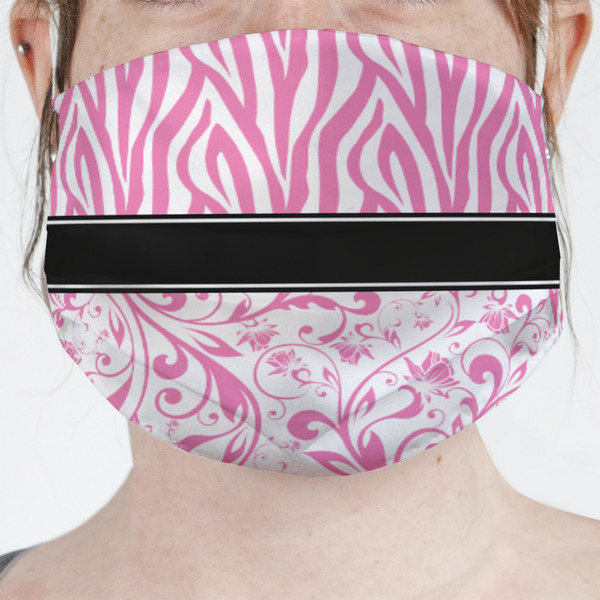 Custom Zebra & Floral Face Mask Cover