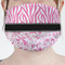 Zebra & Floral Mask - Pleated (new) Front View on Girl
