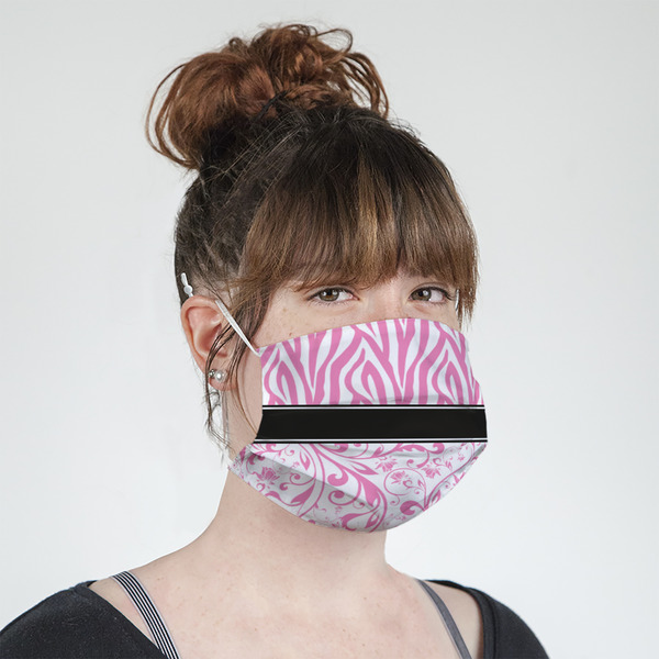 Zebra & Floral Mask - Quarter View on Girl