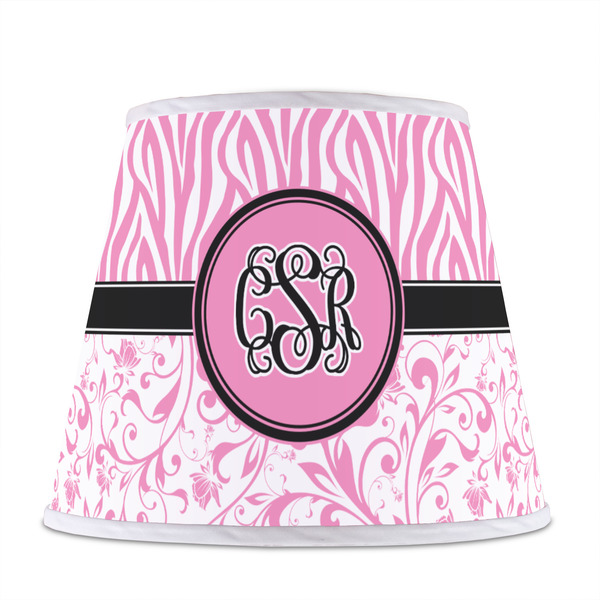 Zebra & Floral Poly Film Empire Lampshade - Front View