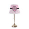 Zebra & Floral Poly Film Empire Lampshade - On Stand